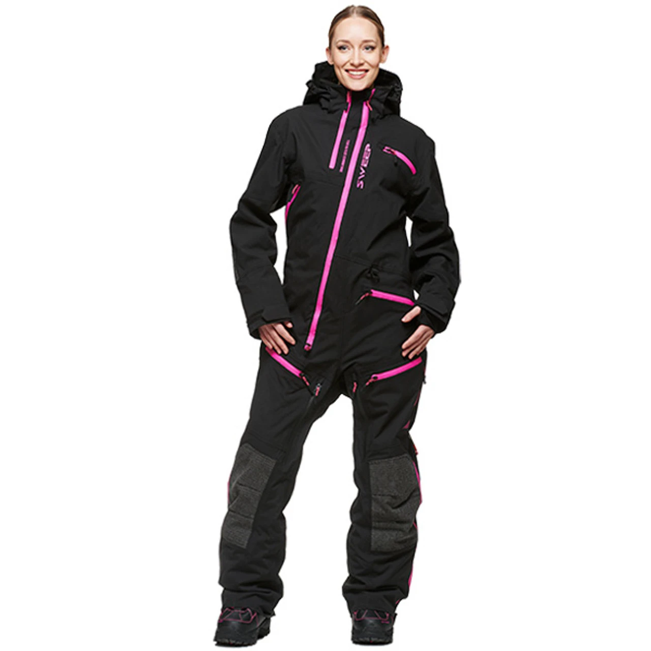 Sweep Womens Backcountry Non-Insulated Monosuit (Black/Pink) 3 Sweep Womens Backcountry Non-Insulated Monosuit (Black/Pink)