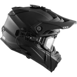 Alternative view of CKX Titan Air Flow Electric Combo Solid Modular Winter Helmet (Matte Black)
